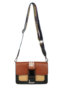 A SUPER CHIC BROWN AND BLACK SLING BAG