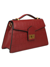 Load image into Gallery viewer, TEXTURED CROC RED LEATHER FORMAL SLING