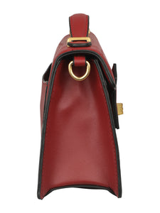 TEXTURED CROC RED LEATHER FORMAL SLING