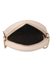 SUPER EXOTIC CIRCULAR BEIGE SLING BAG