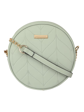 SUPER EXOTIC CIRCULAR OLIVE GREEN SLING BAG