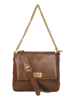 CHOCOLATE BROWN SLING  BAG