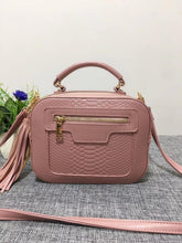 Load image into Gallery viewer, Snakeskin Tassel Sling-Pink