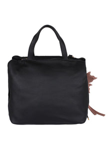 Flower Detail Handbag-Black