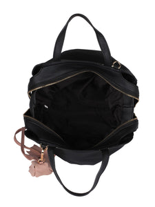 Flower Detail Handbag-Black
