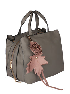 Flower Detail Handbag-Grey