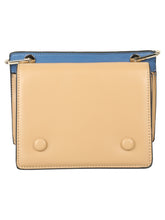 Load image into Gallery viewer, CONTRASTING  BLUE AND TAN SHADED SLING BAG