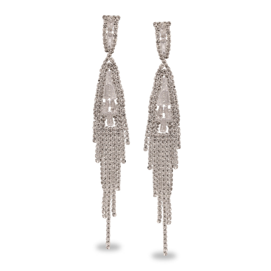 BLING STUDDED WATERFALL EARRINGS