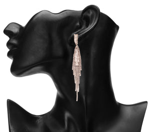 BLING STUDDED WATERFALL EARRINGS