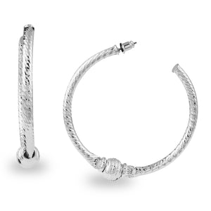 CLASSIC SILVER HOOPS TWISTED WITH A DIFFERENCE