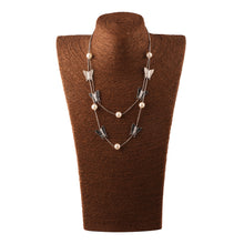 Load image into Gallery viewer, MULTILAYERED SILVER BUTTERFLY NECKLACE