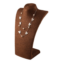 Load image into Gallery viewer, MULTILAYERED SILVER BUTTERFLY NECKLACE