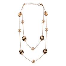 Load image into Gallery viewer, MULTILAYERED NECKLACE WITH METAL BEADS