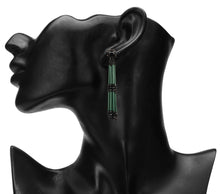 Load image into Gallery viewer, EXCLUSIVE GREEN TASSEL EARRINGS CELEBRITY STYLE