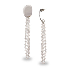 Load image into Gallery viewer, GLITTERING CHANDELIER SILVER PARTY EARRINGS