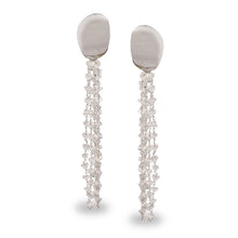 Load image into Gallery viewer, GLITTERING CHANDELIER SILVER PARTY EARRINGS