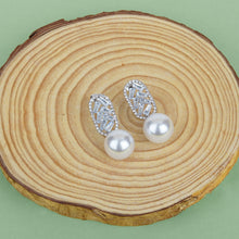 Load image into Gallery viewer, Silver Earings | CZ Stones | Pearl | Danglers