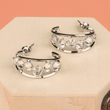 Load image into Gallery viewer, Silver Platted Earings | Ballies | CZ Stones
