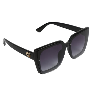 BLACK THICK RIM SUN-GLASS UV400