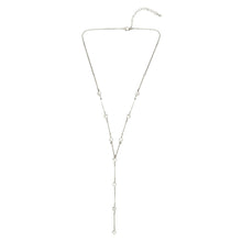 Load image into Gallery viewer, LONG SILVER DIAMONG NECKLACE