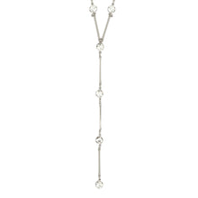 Load image into Gallery viewer, LONG SILVER DIAMONG NECKLACE