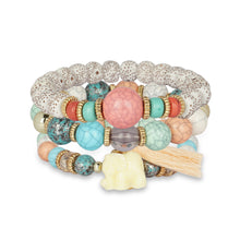 Load image into Gallery viewer, 3 LAYERED MULTICOLORED BEADED BRACELET