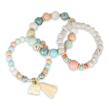 Load image into Gallery viewer, 3 LAYERED MULTICOLORED BEADED BRACELET