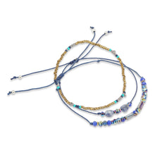 Load image into Gallery viewer, 3 LAYERS BLUE BEAD BRACELET