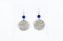 Load image into Gallery viewer, Silver Mesh Circle Earrings