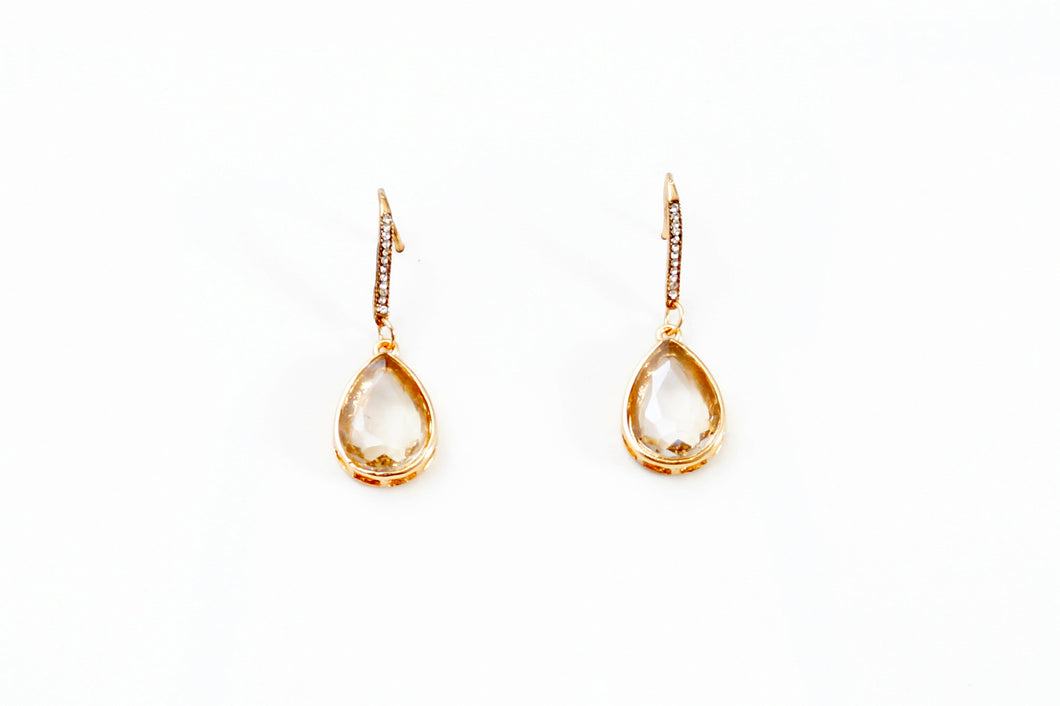 Classic Drop Shaped Diamond Earrings
