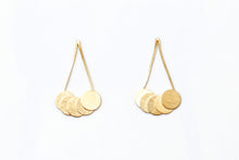 Load image into Gallery viewer, Gold Cherry Sign Earrings