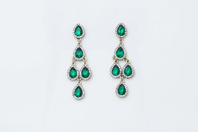 Green Chandelier Earrings