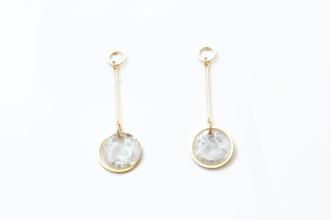 Gold on Future Crystal Dangle Earrings