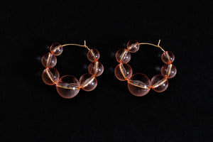Pink Bubble Hoop Earrings