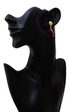 Load image into Gallery viewer, Bold Red Stone Drop Earrings