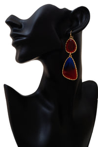 Red & Blue Infusion Dangler Earrings