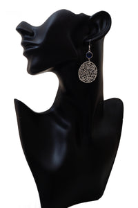 Silver Mesh Circle Earrings