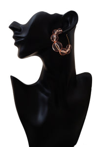 Pink Bubble Hoop Earrings
