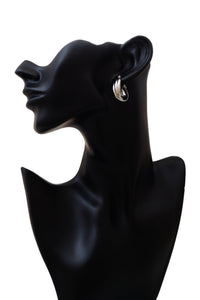 Small Twists Silver Hoops