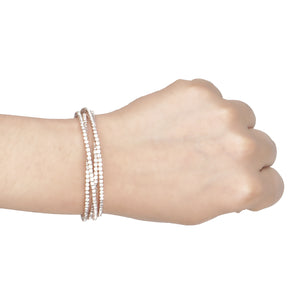 Chic gold bracelet studded with CZ stones