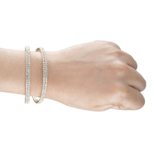 Load image into Gallery viewer, Pretty gold bracelets encrusted with CZ stones