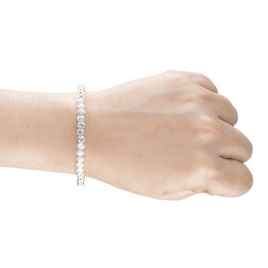 Pretty silver bracelet studded with CZ stones