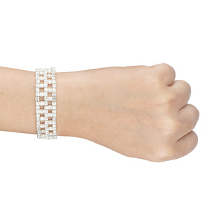 Elegant silver bracelets studded with CZ stones