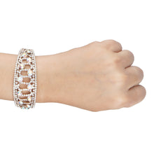 Load image into Gallery viewer, Glorious gold bracelet encrusted with CZ stones