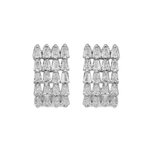 Load image into Gallery viewer, Classy Silver Stud Earrings With American Diamond