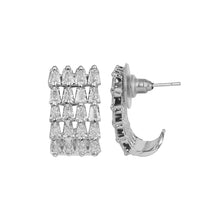 Load image into Gallery viewer, Classy Silver Stud Earrings With American Diamond
