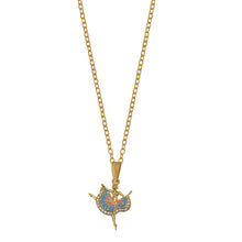 Load image into Gallery viewer, Cute Pink And Blue With Gold Chain Dancing Ballerina Pendant