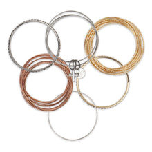 Load image into Gallery viewer, Bunch of classy gold and copper bangles