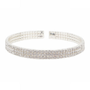 Adoreable silver bracelet encrusted with CZ stones