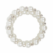 Load image into Gallery viewer, Gorgeous silver bracelets with pearls and CZ stones